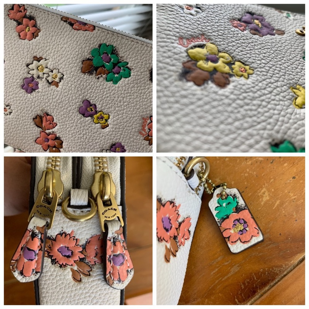 COACH Floral Kira Print Crossbody Wristlet - Picture 7 of 15